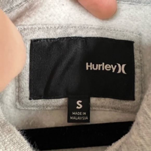 Hurley Womens Teens Youth‎ Hoodie Sweatshirt Gray Heathered Spell Out Pullover S - Picture 2 of 12